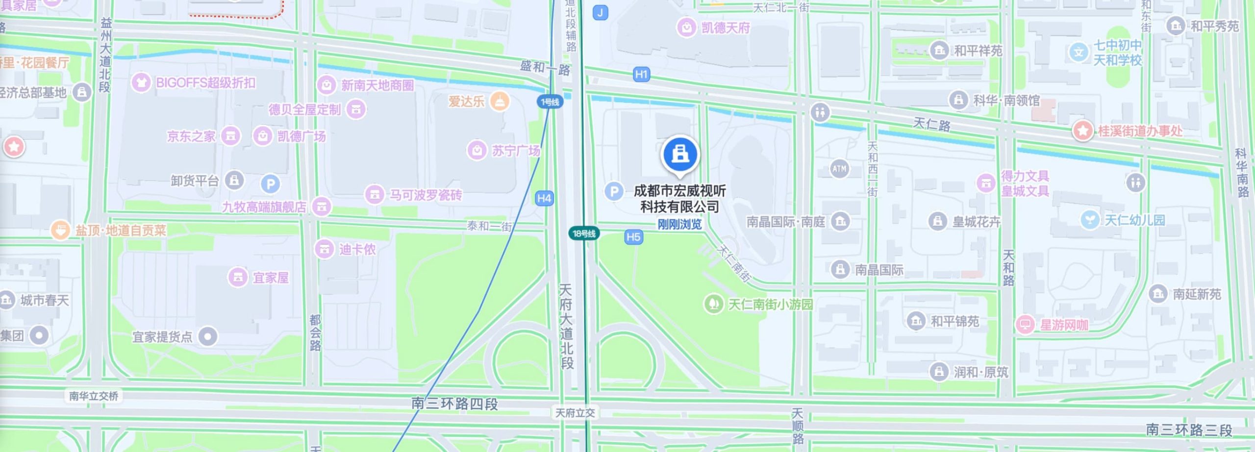 成都市宏威视听科技有限公司位置地图